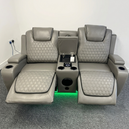 Malaga 3 + 2 (Music) Electrical Recliner Sofa Set (Grey or Black)