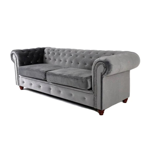 Infinity Chesterfield Sofa Set 3+2 Seater Grey