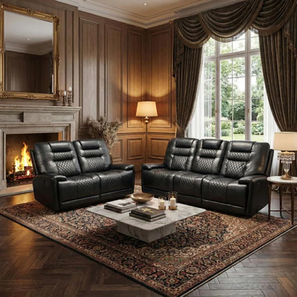 Halifax Leather Electric Recliner Sofa