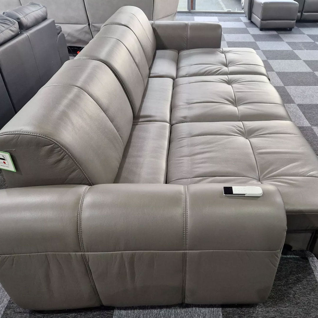 Ishac Leather Sofa Bed