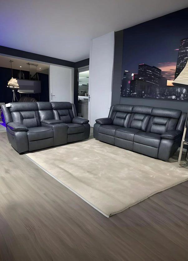 Nova Electric Recliner Leather Sofa 3+2 Seater