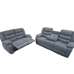 Sorrento Fabric Recliner Sofa 3+2 Seater Grey