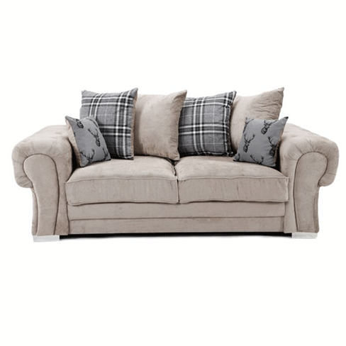 Verona Sofa 3+2 Seater Scatter Back Mink - Envogue Furniture