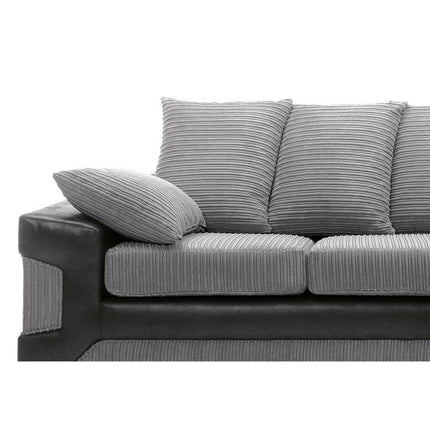 Dino Corner Sofa Grey and Black - Envogue Furniture