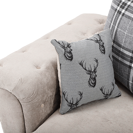 VERONA SCATTER BACK 3 SEATER SOFA MINK - Envogue Furniture