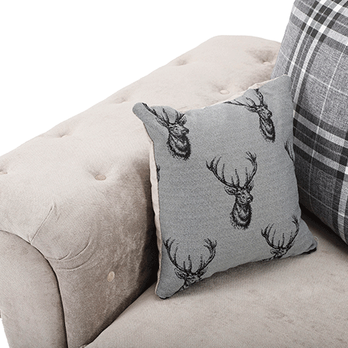 VERONA SCATTER BACK 3 SEATER SOFA MINK - Envogue Furniture