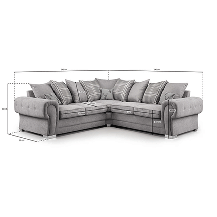 Verona scatter back corner sofa - Envogue Furniture