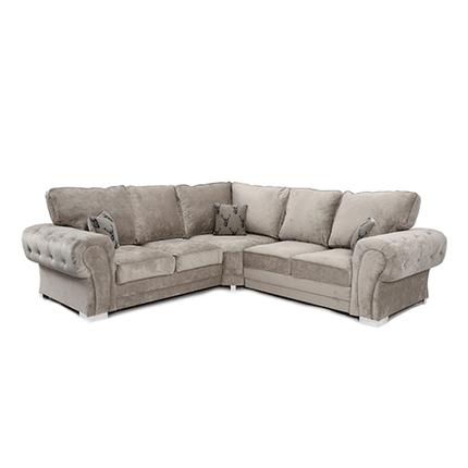 VERONA FULL BACK CORNER SOFA MINK - Envogue Furniture