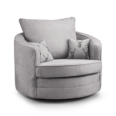 Verona swivel chair grey - Envogue Furniture