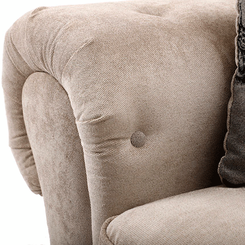 VERONA FULL BACK 3 SEATER SOFA MINK - Envogue Furniture