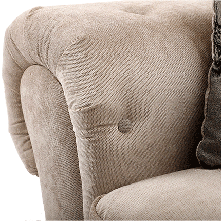 VERONA SCATTER BACK 3 SEATER SOFA MINK - Envogue Furniture