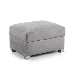 VERONA GREY STORAGE FOOTSTOOL - Envogue Furniture