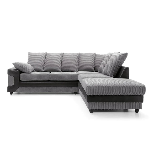 Dino Corner Sofa Grey and Black - Envogue Furniture