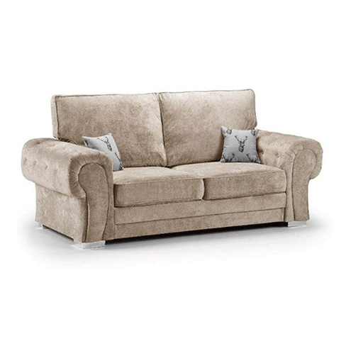 VERONA FULL BACK 3 SEATER SOFA MINK - Envogue Furniture