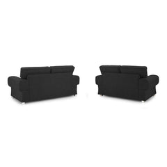 Verona Sofa 3+2 seater High Back Black - Envogue Furniture