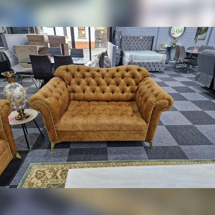 Elegance Chesterfield Sofa 3+2 GOLD - Envogue Furniture