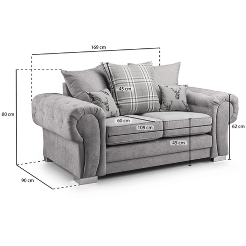 VERONA SCATTER BACK 2 SEATER SOFA