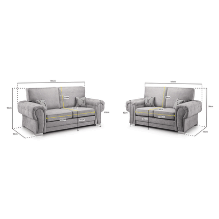 VERONA FULL BACK 3+2 SEATER SOFA SET - Envogue Furniture