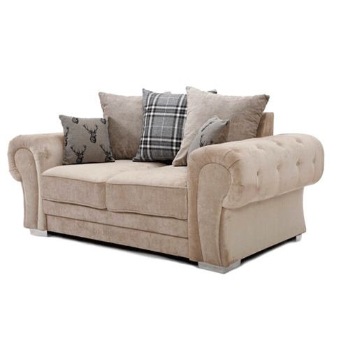 VERONA SCATTER BACK 2 SEATER SOFA MINK - Envogue Furniture