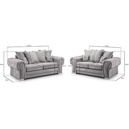 VERONA 3+2 SEATER SCATTER BACK SOFA - Envogue Furniture