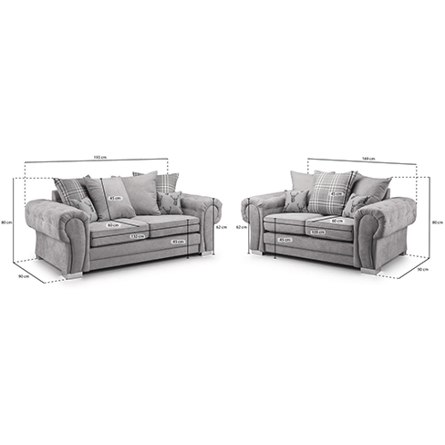 VERONA 3+2 SEATER SCATTER BACK SOFA - Envogue Furniture