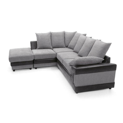 Dino Corner Sofa Grey and Black - Envogue Furniture
