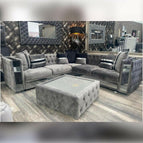 Grey / Plush Velvet / Modern