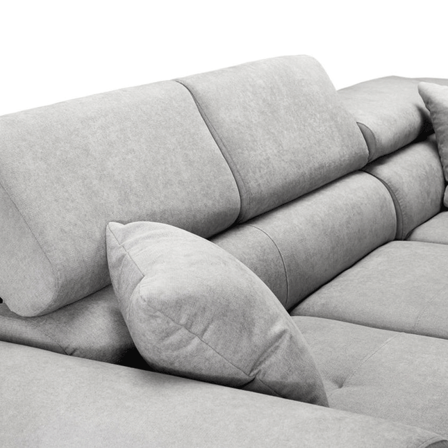 Anton Sofa bed Corner Sofa Bed With Storage Box Grey - Envogue Furniture