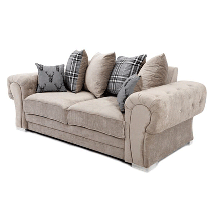 Verona Sofa 3+2 Seater Scatter Back Mink - Envogue Furniture