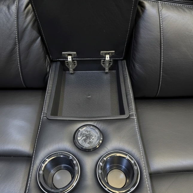 Parada Leather Electric Recliner Sofa 3+2 Seater-Bluetooth/USB/C-Type/Led/Cooling-Heating Cup Holders