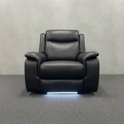 Parada Leather Electric Recliner Sofa 3+2 Seater-Bluetooth/USB/C-Type/Led/Cooling Cup Holders