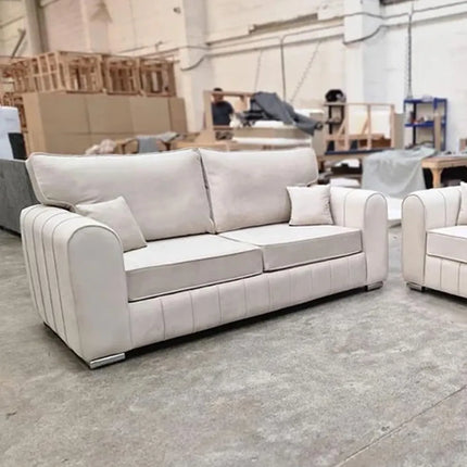 Lily Sofa 3+2 Seater Cream ( Scatter/Full Back)