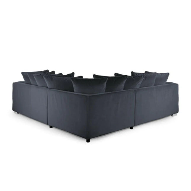 Ashton Range Chesterfield Corner Sofa Belgravia Grey Plush Velvet
