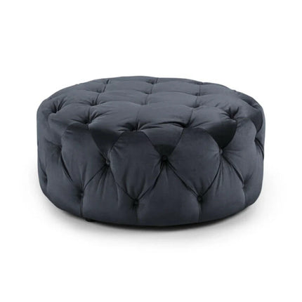 Ashton Range Chesterfield Sofa Set 3+2 Seater Belgravia Grey Plush Velvet
