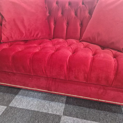 Elegance Chesterfield Sofa 3+2 Red