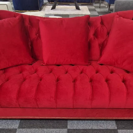 Elegance Chesterfield Sofa 3+2 Red