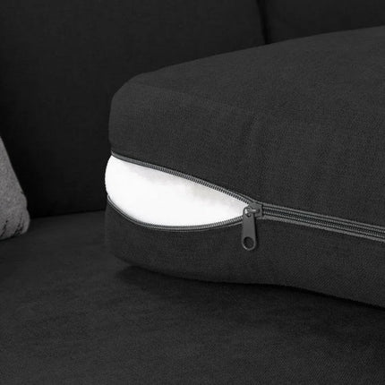 Verona sofa 3+2 Seater Scatter Back Black - Envogue Furniture