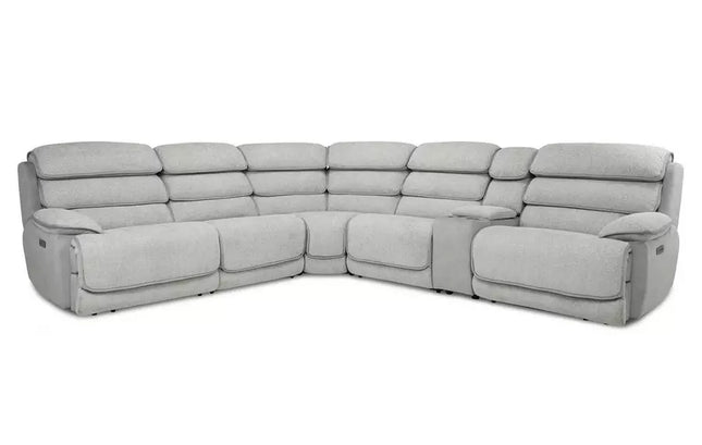 ENV Lakelyn Express Fabric Electric Recliner Modular Corner Sofa With USB Ports Power Recliner Sofa