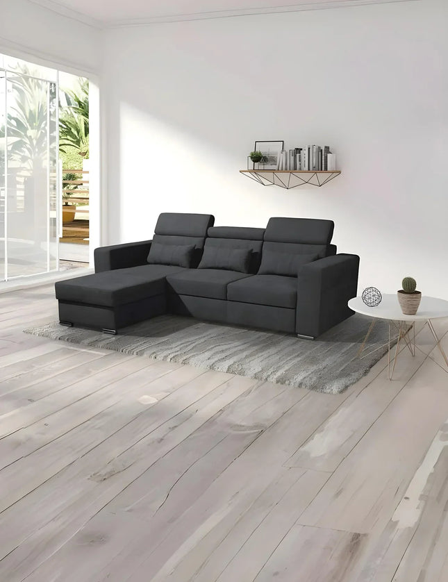 Lucca Corner Sofa Bed with Storage