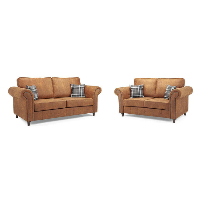 Oakland Leather 3 + 2 Sofa Suite 