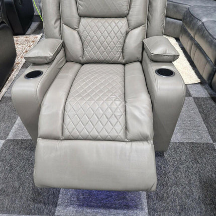 Orlando Electric Recliners Leather Arm Chair (Black, Grey,Brown) /LED LIGHTS/USB PORTS - Envogue Furniture