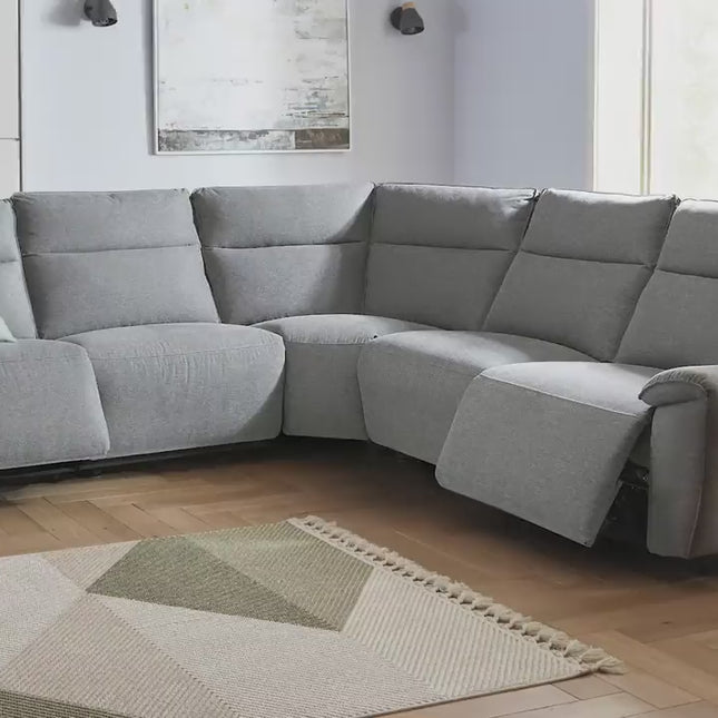 ENV Aussie Express Fabric Recliner Corner Sofa 2 Corner 2 Power Recliner