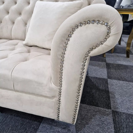 Elegance Chesterfield Sofa 3+2 Cream
