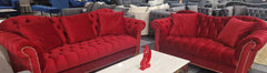 Elegance Chesterfield Sofa 3+2 Red