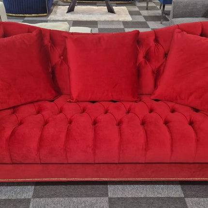 Elegance Chesterfield Sofa 3+2 Red