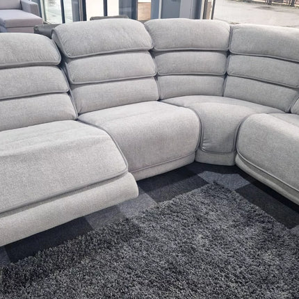 ENV Lakelyn Express Fabric Electric Recliner Modular Corner Sofa With USB Ports Power Recliner Sofa