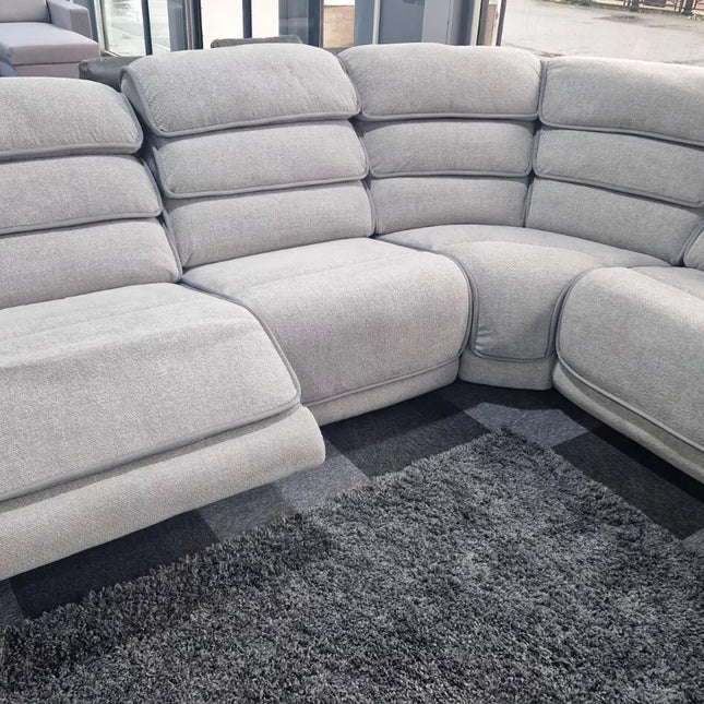 ENV Lakelyn Express Fabric Electric Recliner Modular Corner Sofa With USB Ports Power Recliner Sofa