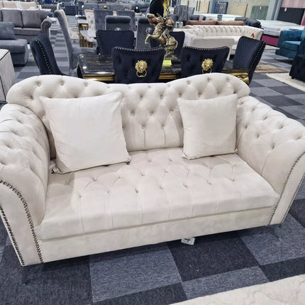 Elegance Chesterfield Sofa 3+2 Cream