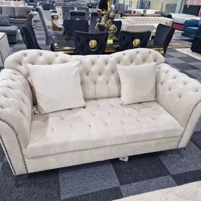 Elegance Chesterfield Sofa 3+2 Cream