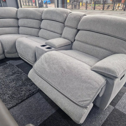 ENV Lakelyn Express Fabric Electric Recliner Modular Corner Sofa With USB Ports Power Recliner Sofa